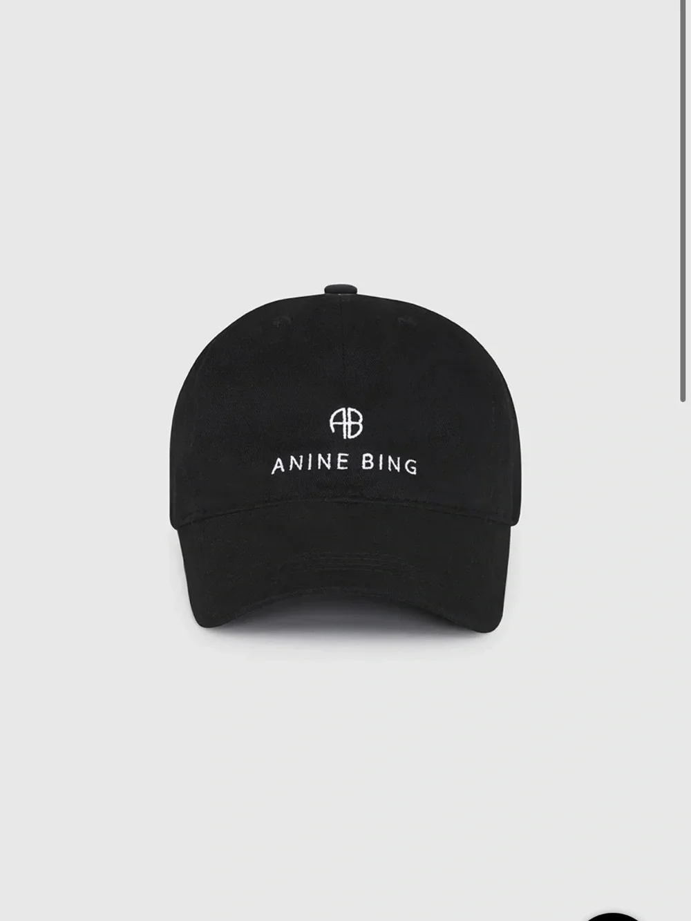 Anine Bing Jeremy Cap Black White Text Good used condition - Picture 1 of 5